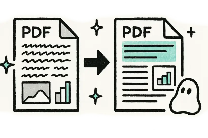 同じページレイアウトのPDFとその翻訳が並んでいる