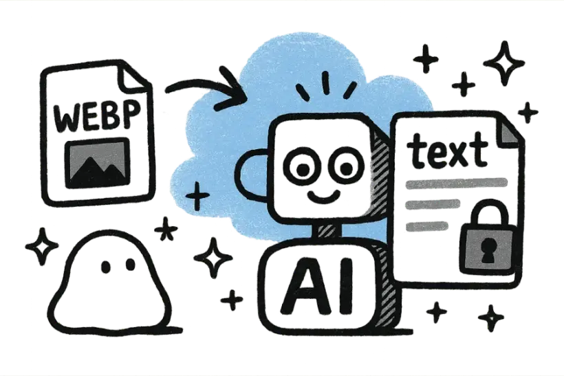 ملف WebP يمر عبر آلة ذكاء اصطناعي ويعود مترجماً